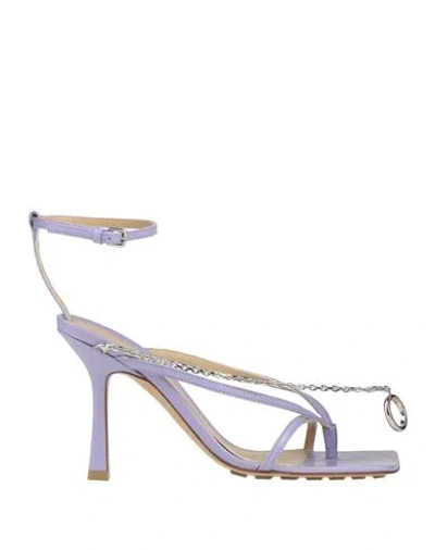 Bottega Veneta Stretch Ankle Strap Sandals In Purple