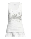 Bottega Veneta Crystal-embellished Jersey Tank Top In White