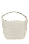 Bottega Veneta White-gold Wallace Leather Top-handle Bag In Multicolor