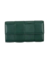 Bottega Veneta Womens Emerald Green-gold Intrecciato Large Leather Wallet In Green