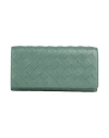 Bottega Veneta Woman Wallet Military Green Size - Leather