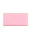 Bottega Veneta Woman Wallet Pink Size - Leather