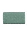 Bottega Veneta Woman Wallet Sage Green Size - Leather