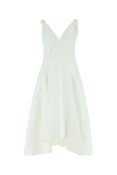 Bottega Veneta Woman White Cotton Dress