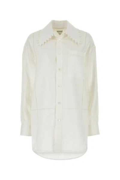 Bottega Veneta Woman White Linen Shirt