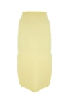 Bottega Veneta Yellow Stretch Cotton Blend Skirt In Yellow