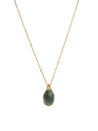 Bottega Veneta Women's 18k-gold-plated & Marble Pendant Necklace