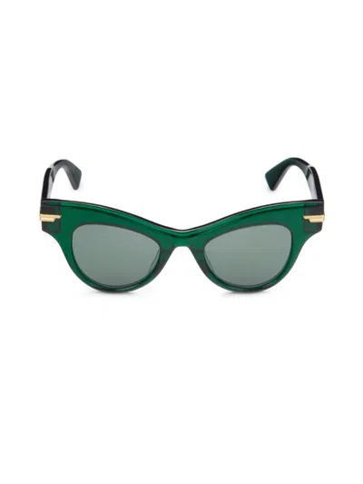 Bottega Veneta Women's 47mm Cat Eye Sunglasses In Green