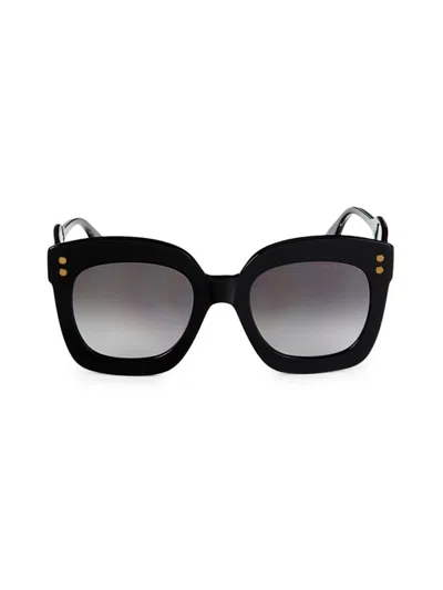 Bottega Veneta Women's 51mm Butterfly Sunglasses In Black Crystal