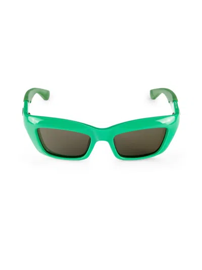 Bottega Veneta Women's 51mm Rectangle Sunglasses In Green