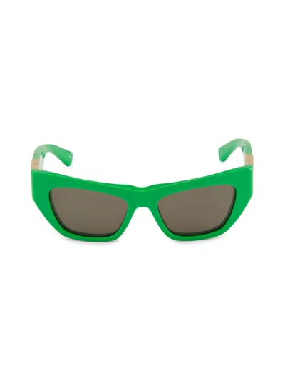 Bottega Veneta Women's 52mm Cat-eye Sunglasses In Green