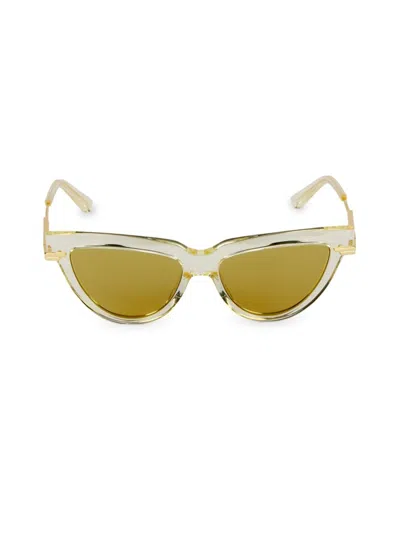 Bottega Veneta Women's 54mm Cat Eye Sunglasses In Gold