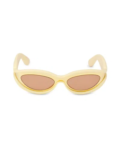 Bottega Veneta Women's 56mm Oval Sunglasses In Neutral