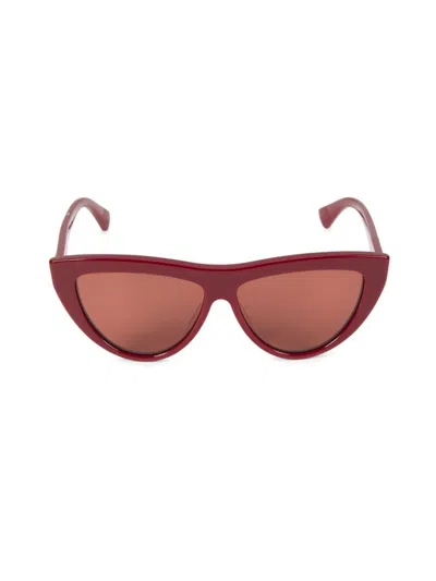 Bottega Veneta Women's 57mm Cat-eye Sunglasses In Burgundy