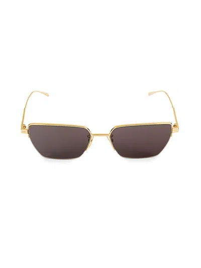Bottega Veneta Women's 57mm Geometric Sunglasses In Gold