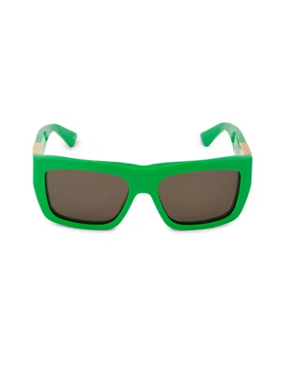 Bottega Veneta Women's 57mm Rectangle Sunglasses In Green