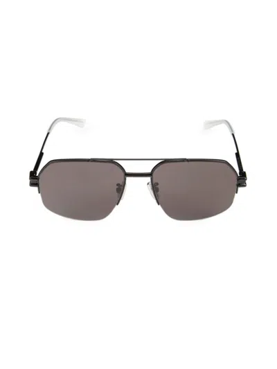 Bottega Veneta Women's 57mm Square Aviator Sunglasses In Gray
