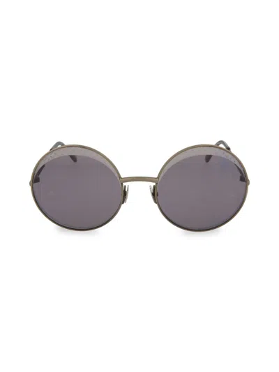 Bottega Veneta Women's 60mm Round Sunglasses In Silver