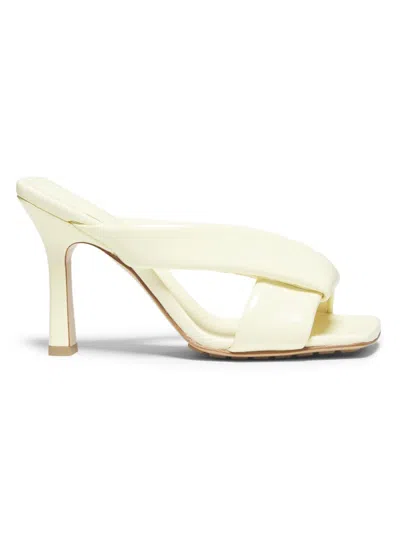 Bottega Veneta Riva Crossover Strap Sandal In Yellow