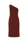 Bottega Veneta Women's One Shoulder Knit Dress In Brown