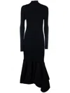 Bottega Veneta Matt Fluid Viscose Dress In Multicolor
