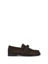 Bottega Veneta Astaire Fondente Suede Moccasin In Brown