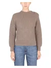 Bottega Veneta Women's Alpaca Knit With Chevron Pattern In Brown