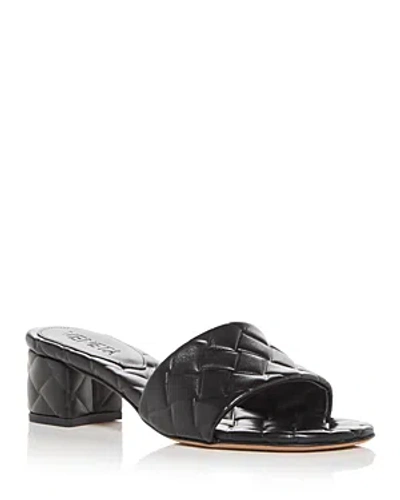 BOTTEGA VENETA WOMEN'S AMY BLOCK HEEL SLIDE SANDALS