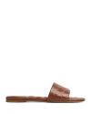 Bottega Veneta Cognac Nappa Leather Amy Flat Sandal In Brown