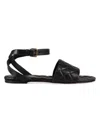 Bottega Veneta Amy Flat Sandal In Black