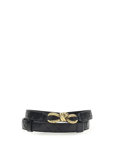 Bottega Veneta Women Andiamo Belt In Black