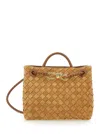 Bottega Veneta Women 'andiamo' Brown Small Handbag With Sliding Shoulder Strap With Knot Detail And  In Multi
