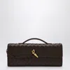 Bottega Veneta Women Andiamo Clutch Fondant With Handle In Brown