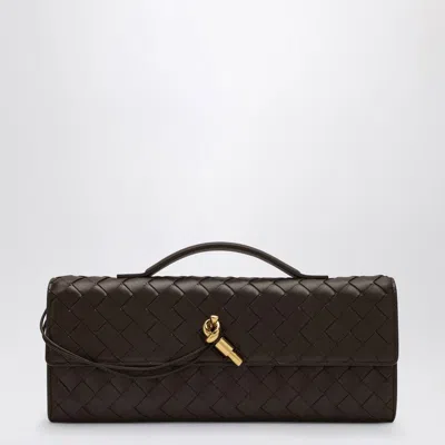 Bottega Veneta Women Andiamo Clutch Fondant With Handle In Brown