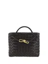 Bottega Veneta Black Medium Andiamo Bag In Black