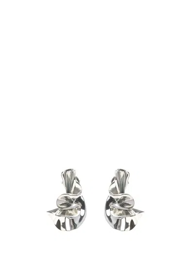 Bottega Veneta Women "anemone" Earrings In Silver