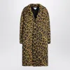 Bottega Veneta Women Animal-print Single-breasted Coat In Wool Blend In Multi