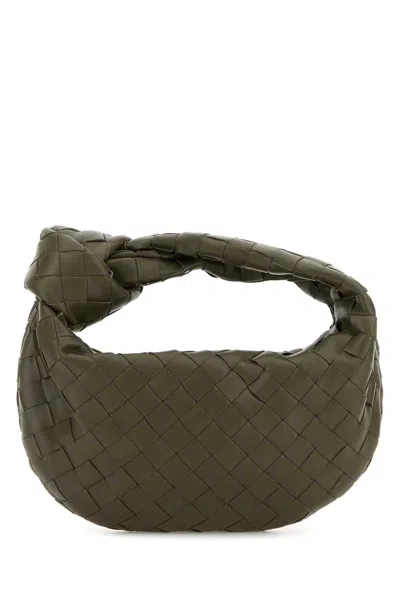 Bottega Veneta Women Army Green Nappa Leather Mini Jodie Handbag