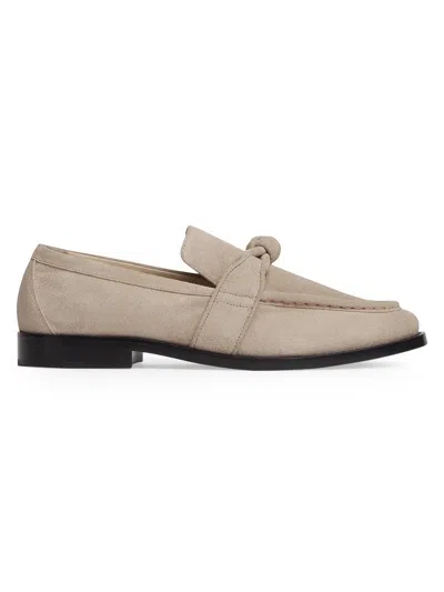 Bottega Veneta Women's Astaire Knot Suede Loafers In Neutral