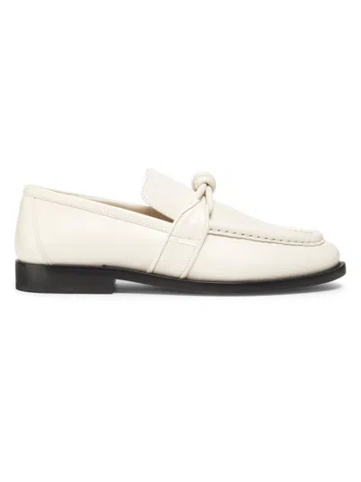 Bottega Veneta Women's Astaire Leather Knot Loafers In White