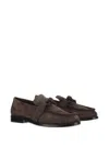 Bottega Veneta Mocassino Con Nappina In Suede Co 796696v3qe1 2113 In Brown