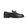 Bottega Veneta Astaire Metallic Knot Leather Loafers In Black