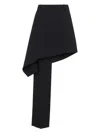Bottega Veneta Black Wool Pant-skirt In Black