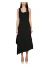 BOTTEGA VENETA WOMEN'S ASYMMETRICAL MIDI DRESS