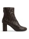 Bottega Veneta Atomic 75 Intrecciato Leather Ankle Boots In Brown