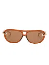 Bottega Veneta Women Aviator Knot Sunglasses In Brown