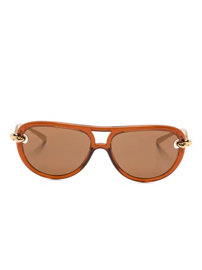 BOTTEGA VENETA BOTTEGA VENETA WOMEN AVIATOR KNOT SUNGLASSES