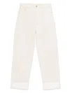 Bottega Veneta Women Back Print Straight Leg Jeans In Multicolor