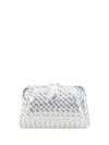 Bottega Veneta Mini Lauren 1980 Intrecciato Metallic Leather Clutch In Multicolor