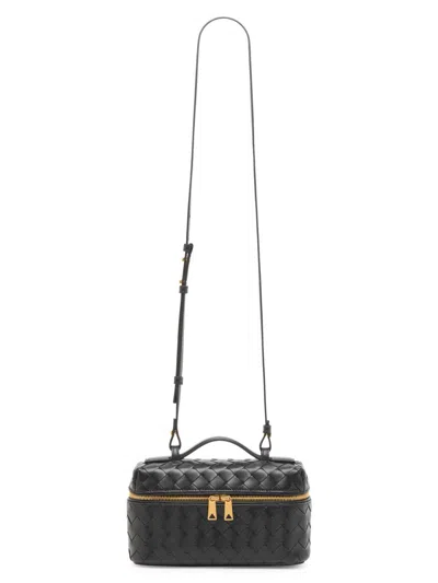 Bottega Veneta Women's Bang Bang Intrecciato Leather Crossbody Vanity Case Bag In Black